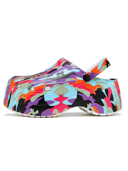 Casual Thick Sole Hole Sandals Camo / 6.5/7