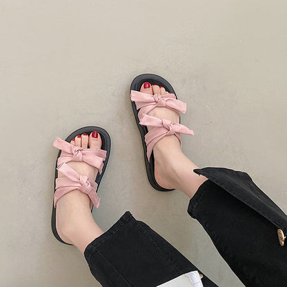 Vintage Double Bow Sandals Pink / EU:35:US Women's 4-4.5
