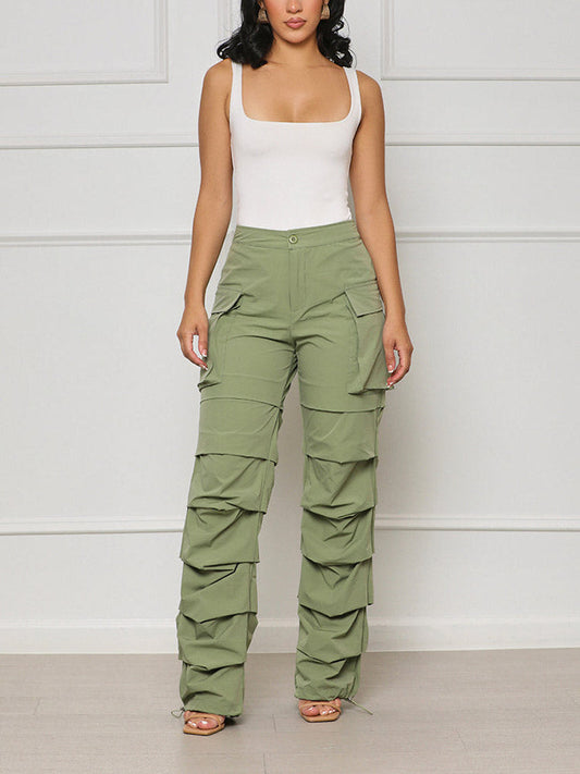 Ruched Cargo Pants Matcha / S
