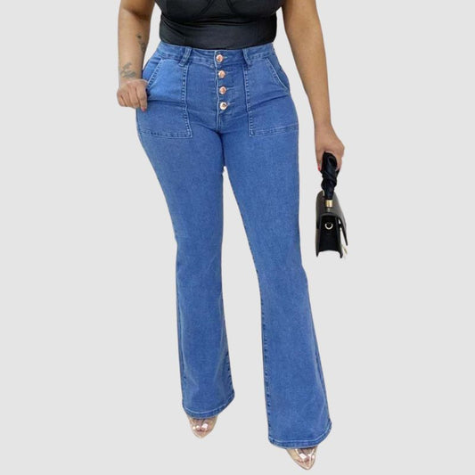 Pocket Patch Highly Elasticity Jeans Blue / S