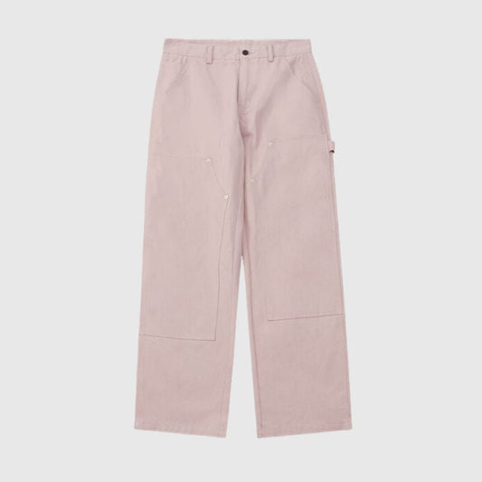 Wide Leg Solid Color Cargo Pants Pink / S