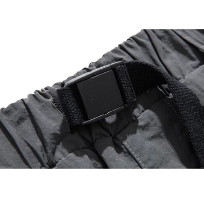 Water-Repellent Belted Yamamoto Pants Grey / 2XL
