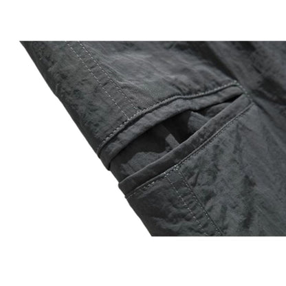Water-Repellent Belted Yamamoto Pants Grey / 3XL