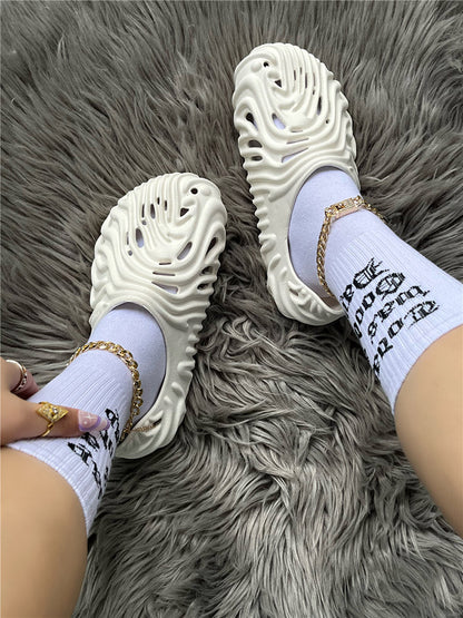 Hollow-Out EVA Sandals White / XL