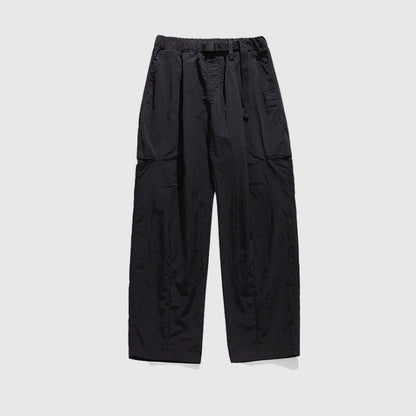 Water-Repellent Belted Yamamoto Pants Black / XL