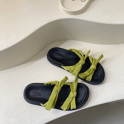 Vintage Double Bow Sandals Purple / EU:40:US Women's 9-9.5 Men's 6.5-7