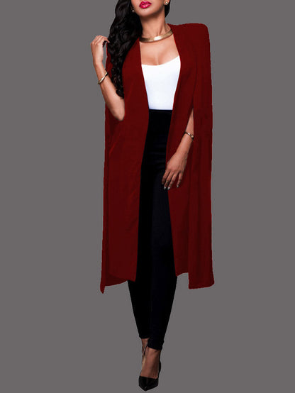 Long Sleeve Cape Blazer White / 2XL