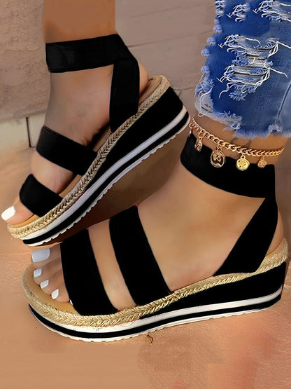 Strap Platform Sandals Blue / 7.5/8