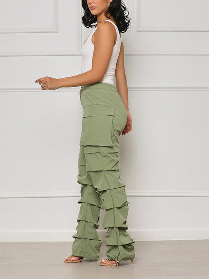 Ruched Cargo Pants Matcha / L