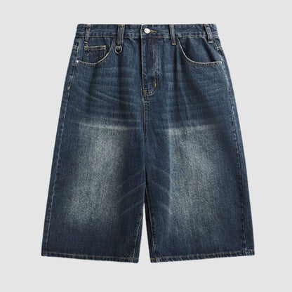 Washed Wide Leg Jorts Black / M