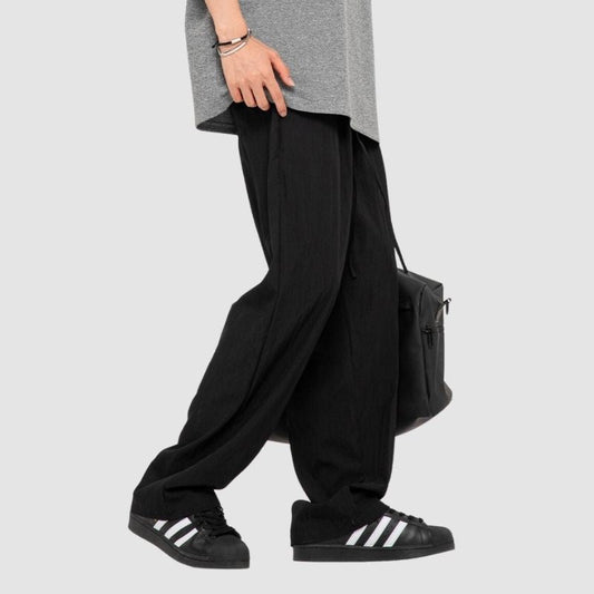 Simple Straight Leg Yamamoto Pants Black / S