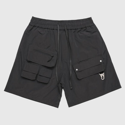 Outdoor Solid Cargo Shorts Black / XL