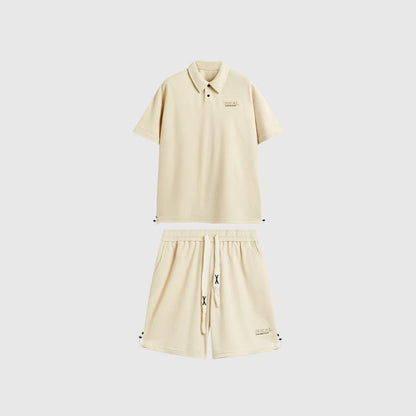 Solid Polo Tee Set Black / L