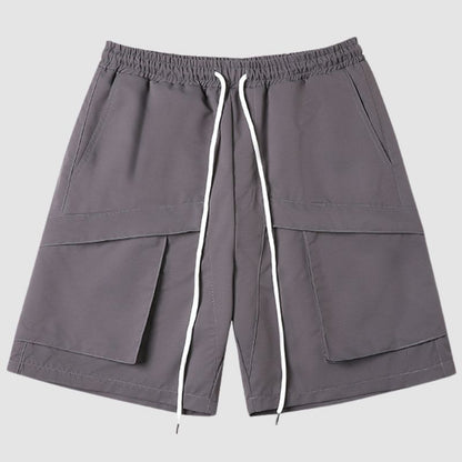 Pocket Patch Drawstring Cargo Shorts Light Green / XL
