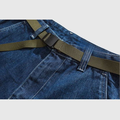 Loose Plaid Pocket Jorts Blue / L