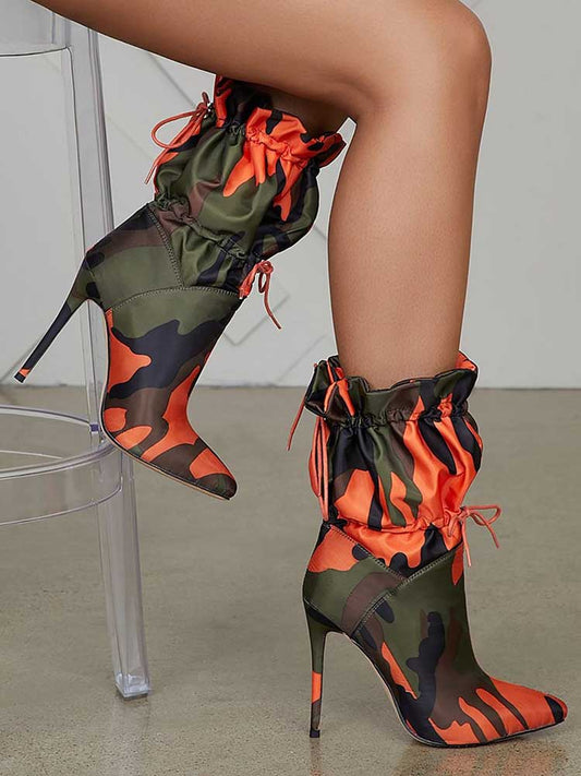 Ankle Camo Boots Orange Camo / 5/5.5