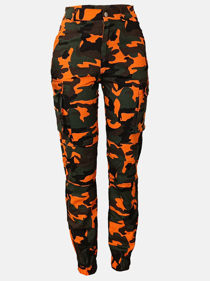 Camo Cargo Joggers Orange / XL