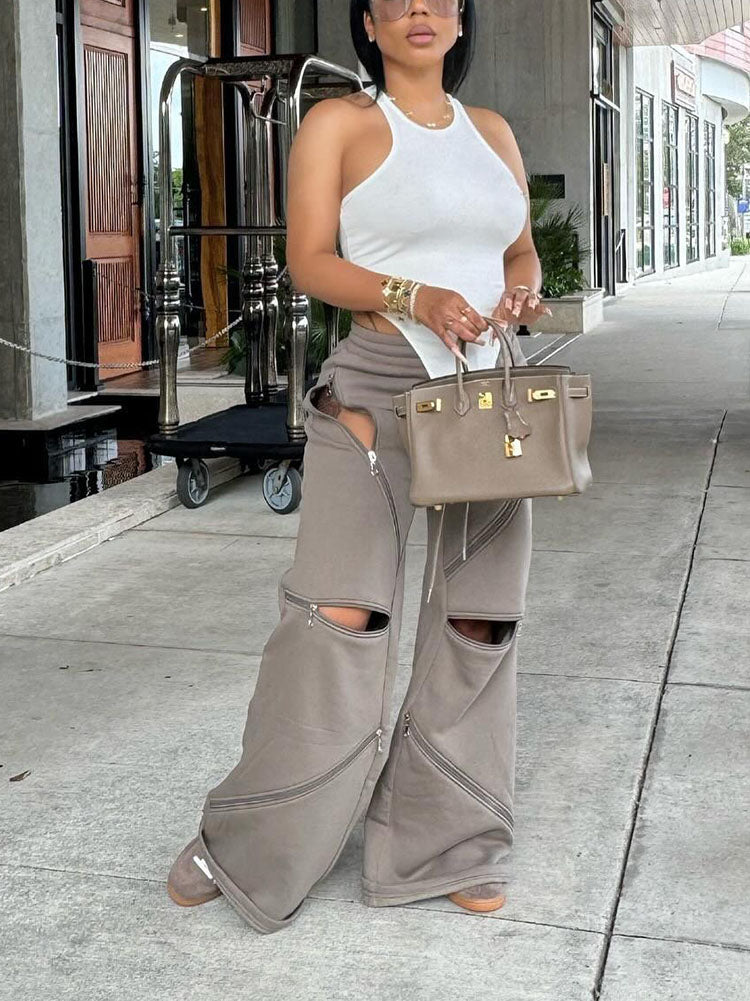 Zip It Up Sweatpants Gray / M