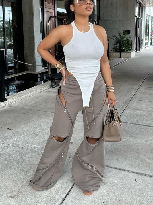 Zip It Up Sweatpants Gray / S