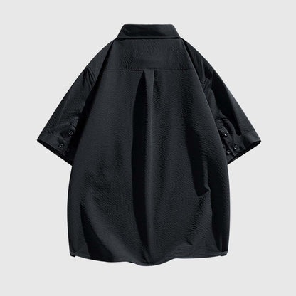 Modern Striped Panel Shirt Black / L