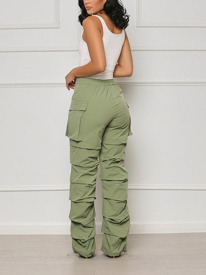 Ruched Cargo Pants Matcha / XL