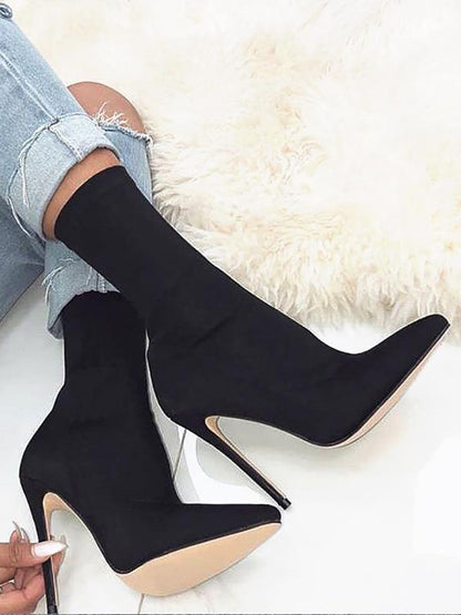 Pointed Toe Ankle Boot Rose / 6.5/7