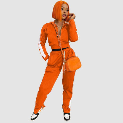 Patchwork Slit Design Sport Set Black / 2XL