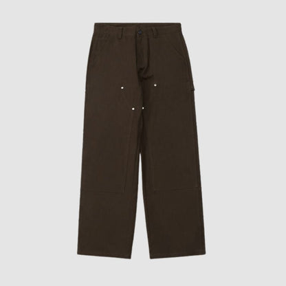 Wide Leg Solid Color Cargo Pants White / S