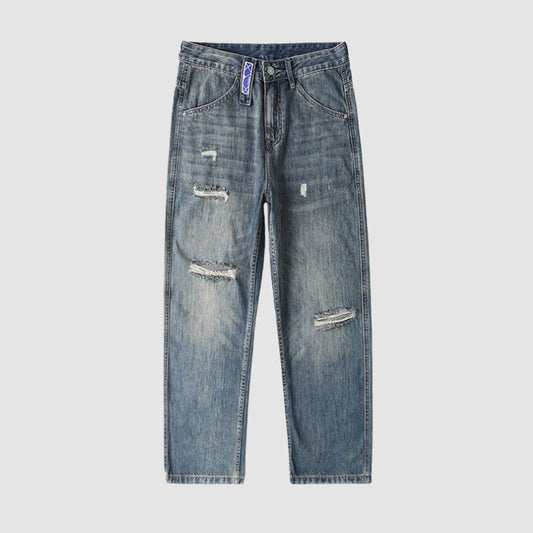 Vintage Distressed Washed Ripped Jeans Blue / XS