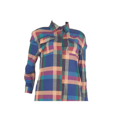 Plaid Shirts Wide Leg Pant Set Blue / 2XL