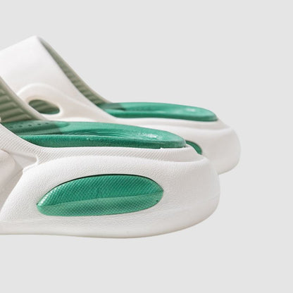 Color Contrast Platform Slippers White / EU:36-37:US Women's 5-6.5