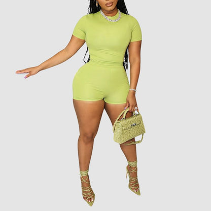 Summer Solid Color Tight Set Blue / M
