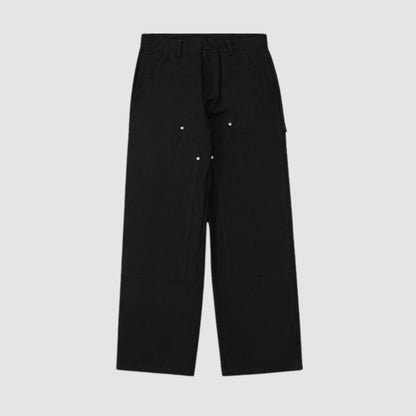 Wide Leg Solid Color Cargo Pants White / L