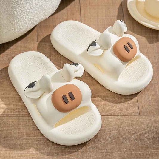 Cute Cartoon Animal Casual Slippers White / 36-37