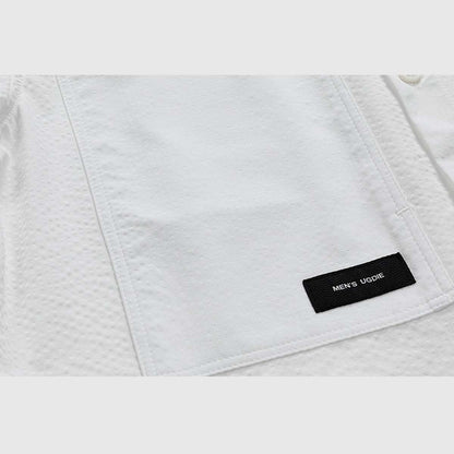 Modern Striped Panel Shirt White / L