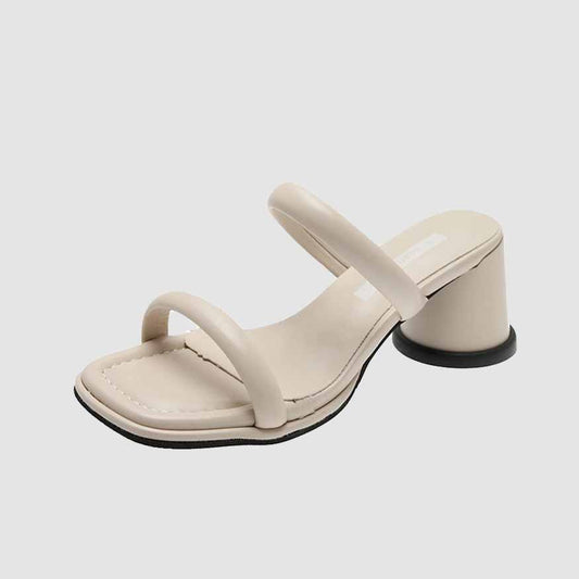 Chunky Heel French Style Retro Sandals Black / 36
