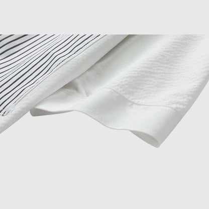 Modern Striped Panel Shirt White / XL