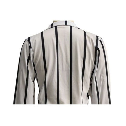 Stripe Printed Shirt Set Black / L