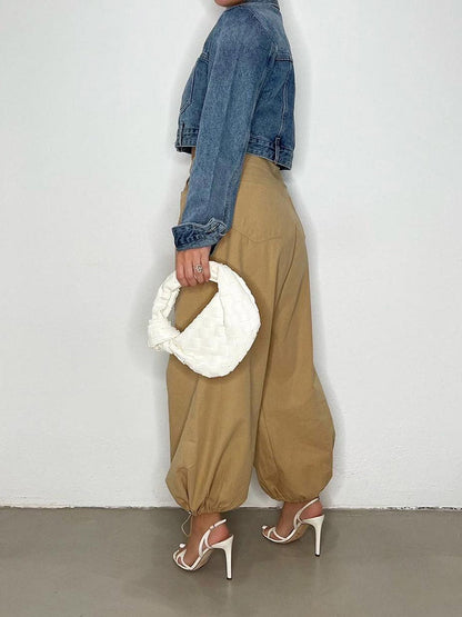 Cargo Loose Fit Pants Khaki / M