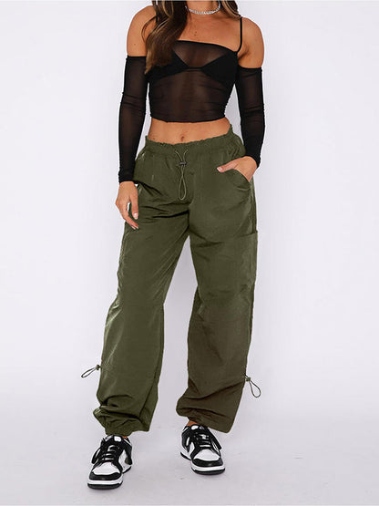 Drawstring Cargo Pants Armygreen / S