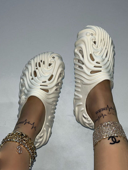Hollow-Out EVA Sandals Black / XL