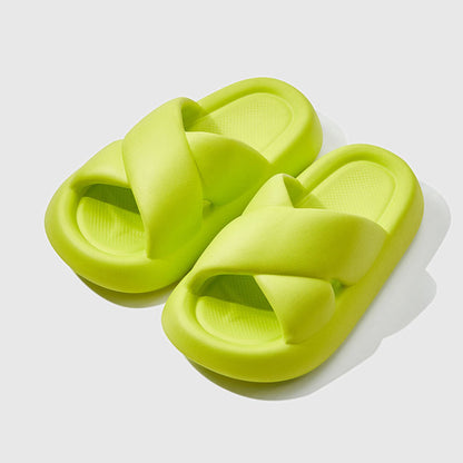 Chunky Platform Cross Slides Rose / EU:37-38:US Women's 6-7.5