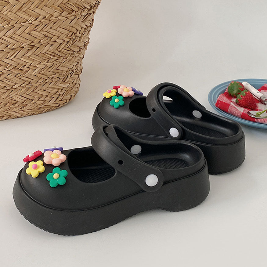 Colorful Flower Decor Beach Shoes Purple / EU:39-40:US Women's 8-9.5 Men's 5.5-7