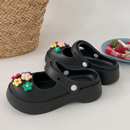 Colorful Flower Decor Beach Shoes Purple / EU:39-40:US Women's 8-9.5 Men's 5.5-7