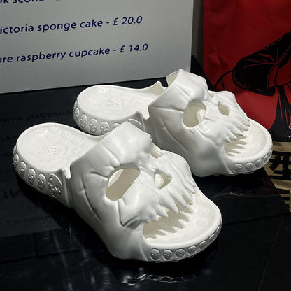 Stylish Skull Shape Design Slides White / EU:36-37:US Women's 5-6.5