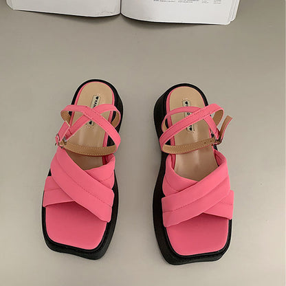 Vintage Cross Sandals Rose / EU:37:US Women's 6-6.5