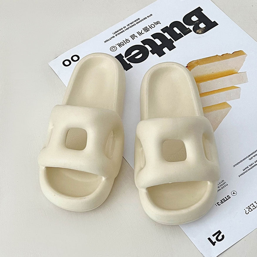 Stylish Hollow Out Dseign Slides Beige / EU:36-37:US Women's 5-6.5