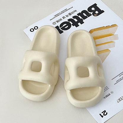 Stylish Hollow Out Dseign Slides Beige / EU:36-37:US Women's 5-6.5