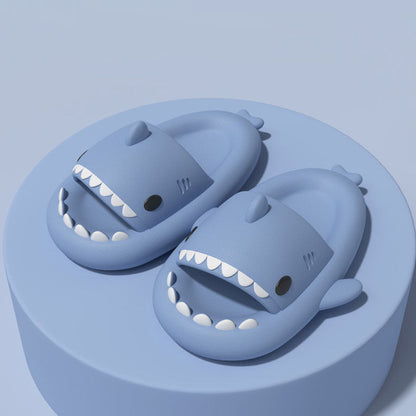 Chunky Platform Shark Shaped Slides Blue / EU:36-37:US Women's 5-6.5