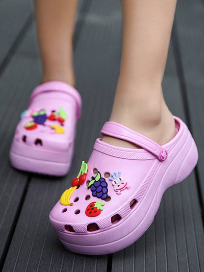 Casual Thick Sole Hole Sandals Snake / 9/9.5